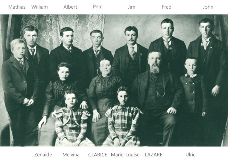 The complete Côté family in 1900